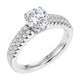 Goldman 14k White Gold 0.42ct Diamond Semi-Mount Engagement Ring