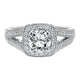 Goldman 14k White Gold 0.37ct Diamond Semi-Mount Engagement Ring