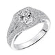 Goldman 14k White Gold 0.37ct Diamond Semi-Mount Engagement Ring