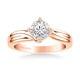 Whitney Contemporary Solitaire Twist Diamond Engagement Ring
