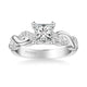 Gabriella Contemporary Side Stone Twist Diamond Engagement Ring