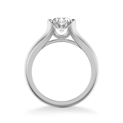 April Contemporary Solitaire Bezel Diamond Engagement Ring