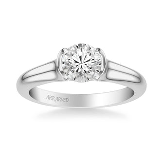 April Contemporary Solitaire Bezel Diamond Engagement Ring