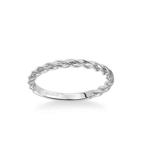 Joanna Contemporary Polished Rope Wedding Band