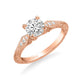 Angel Vintage Side Stone Diamond Engagement Ring