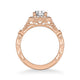 Crystal Vintage Round Halo Diamond Engagement Ring