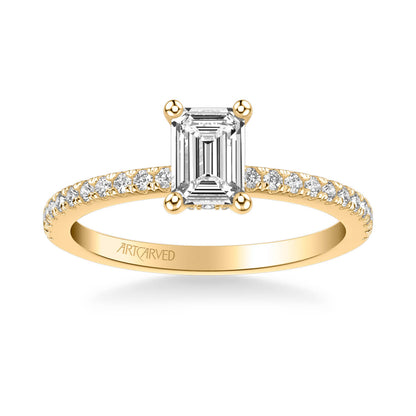 Sybil Classic Side Stone Diamond Engagement Ring