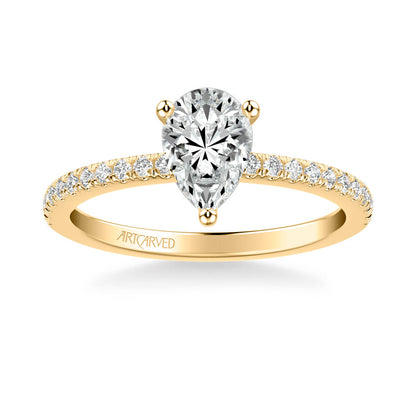 Sybil Classic Side Stone Diamond Engagement Ring