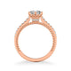 Ilena Contemporary Side Stone Rope Diamond Engagement Ring