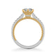 Ilena Contemporary Side Stone Rope Diamond Engagement Ring