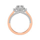 Marlow Contemporary Three Stone Rope Diamond Engagement Ring
