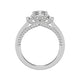 Marlow Contemporary Three Stone Rope Diamond Engagement Ring