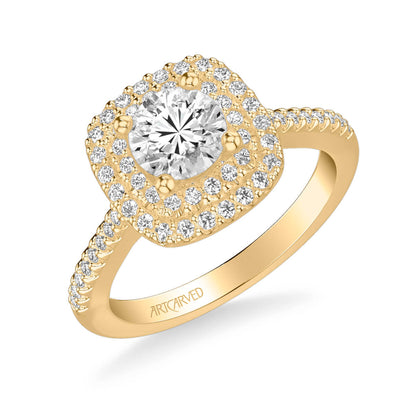 Avril Classic Halo Diamond Engagement Ring