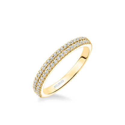 Avril Classic Double Row Diamond Wedding Band