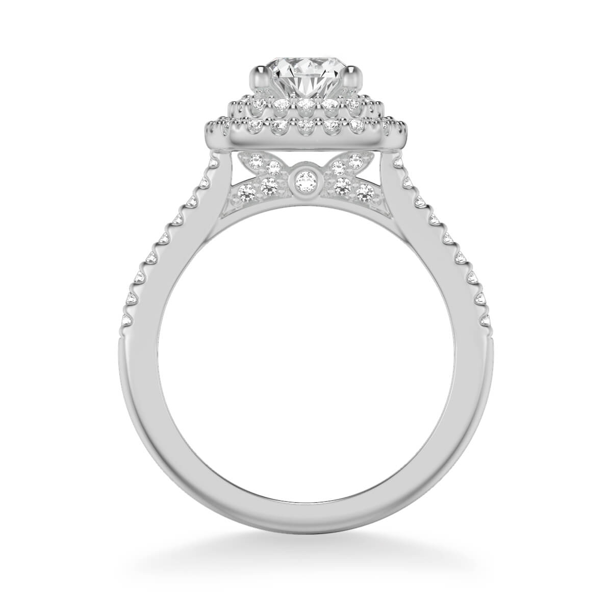 Avril Classic Halo Diamond Engagement Ring