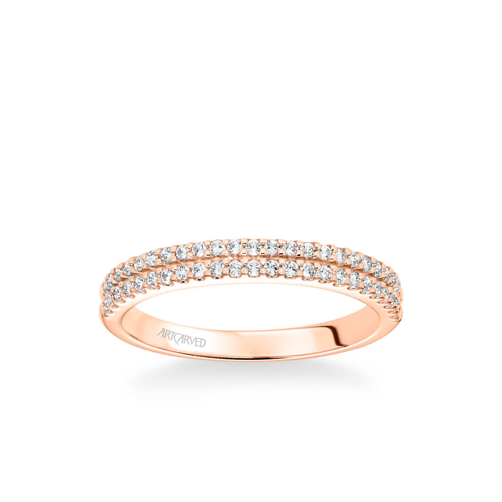 Dorothy Classic Double Row Diamond Wedding Band