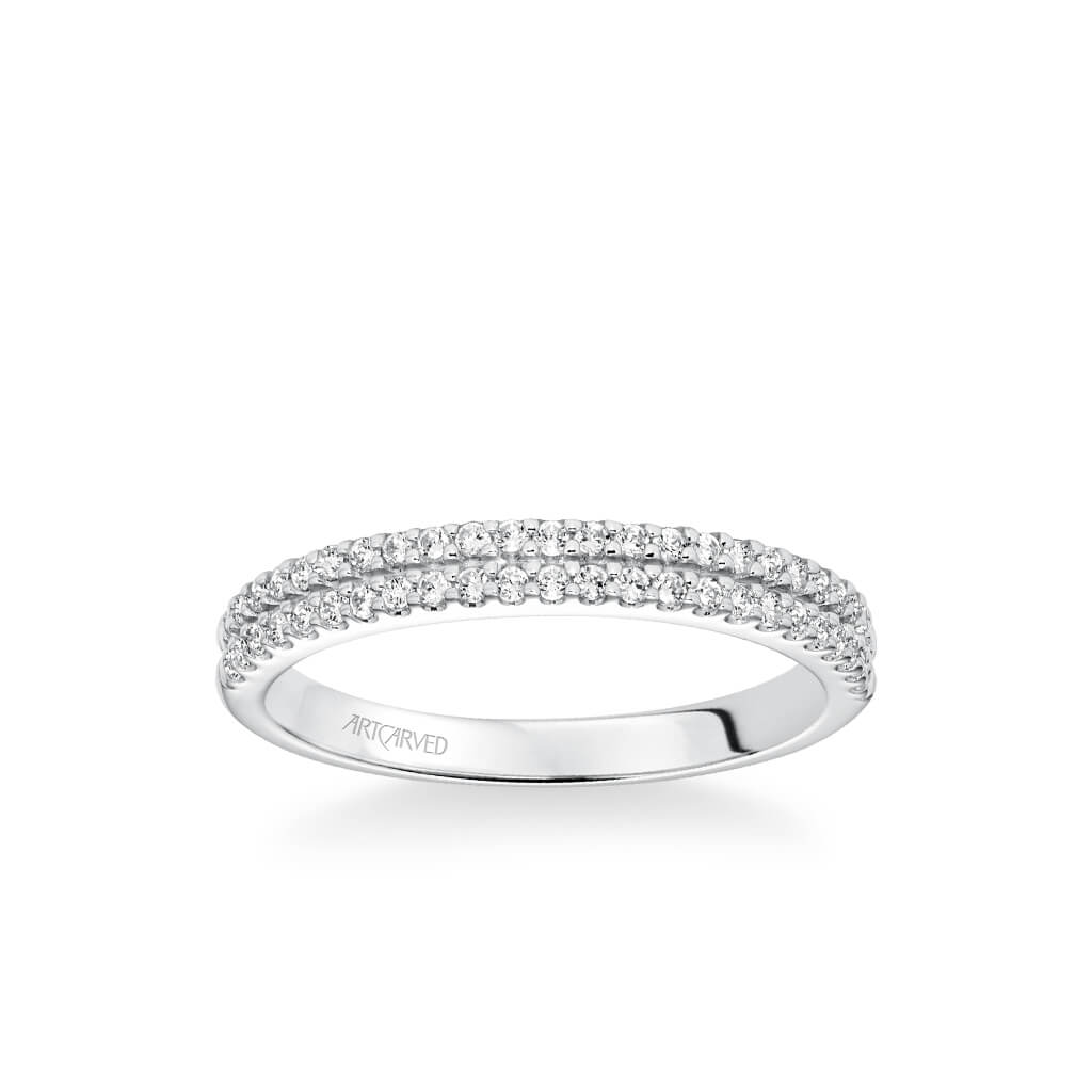 Dorothy Classic Double Row Diamond Wedding Band