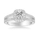 Evangeline Classic Cushion Halo Diamond Engagement Ring