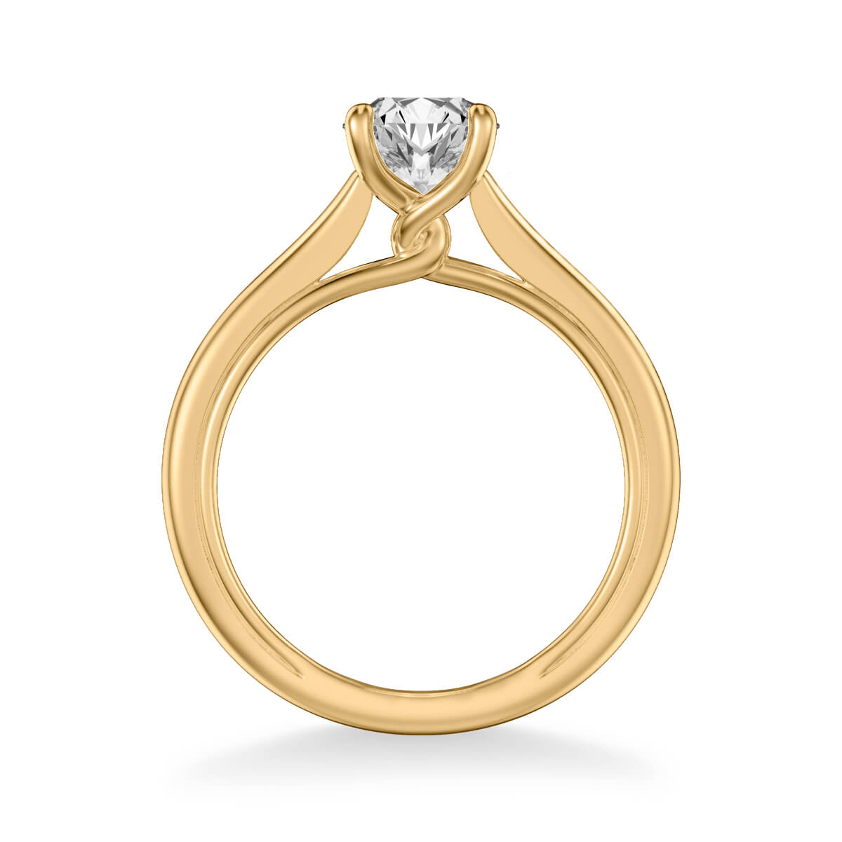 Tayla Contemporary Solitaire Twist Diamond Engagement Ring