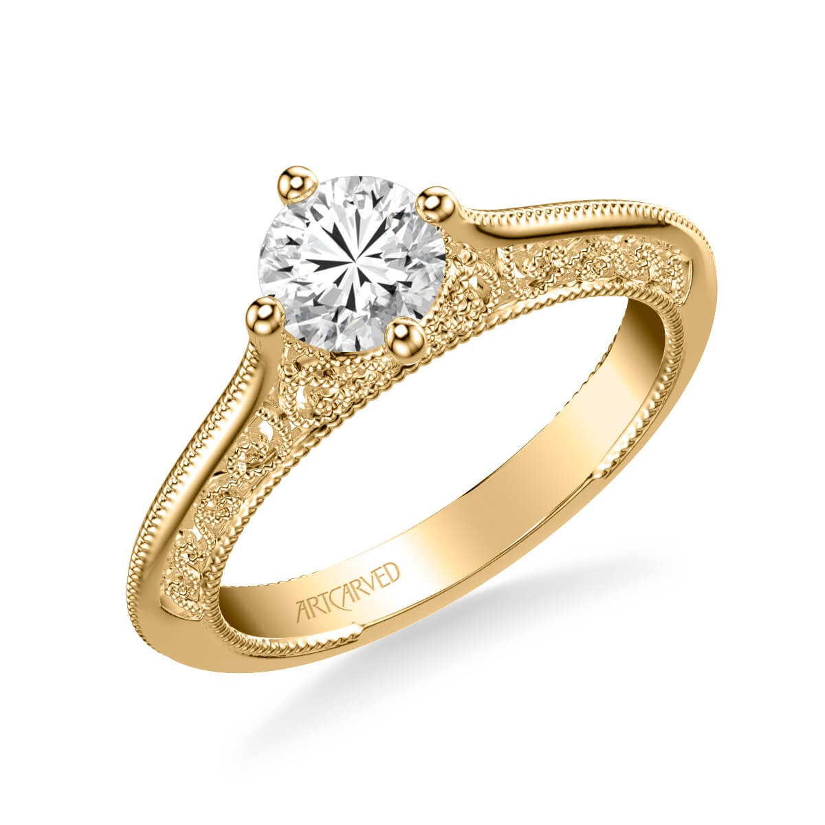 Jessamine Vintage Solitaire Heritage Collection Diamond Engagement Ring