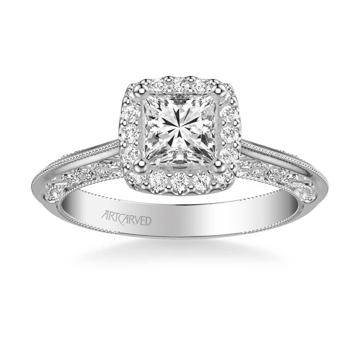 Audriana Vintage Halo Heritage Collection Diamond Engagement Ring