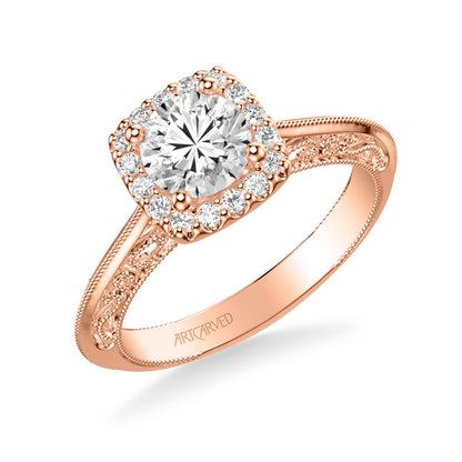 Audriana Vintage Halo Heritage Collection Diamond Engagement Ring