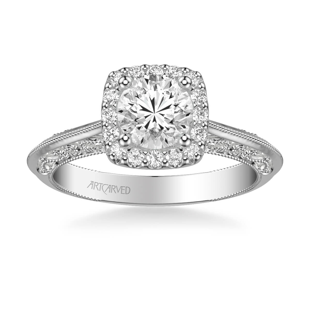 Audriana Vintage Halo Heritage Collection Diamond Engagement Ring