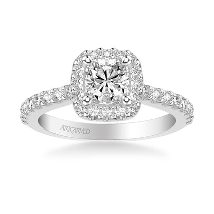 Lenore Classic Round Halo Diamond Engagement Ring