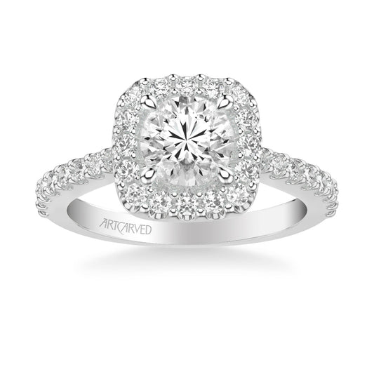 Lenore Classic Round Halo Diamond Engagement Ring