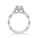 Gianna Contemporary Round Halo Twist Diamond Engagement Ring