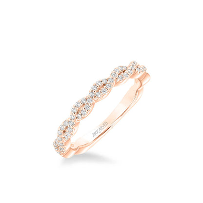 Cherie Contemporary Diamond Twist Wedding Band