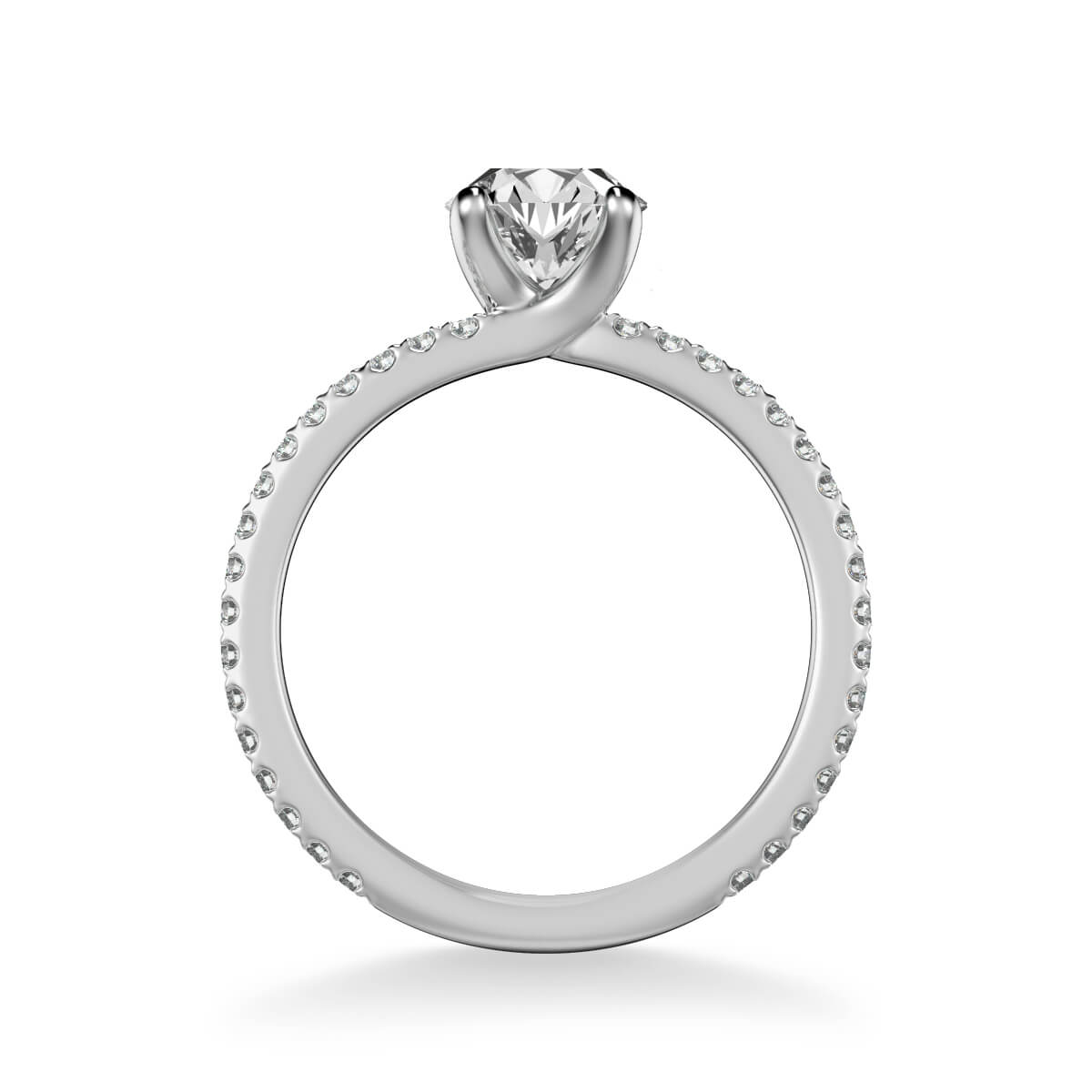 Aubrey Classic Side Stone Diamond Engagement Ring