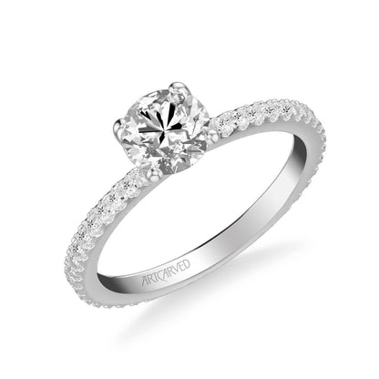 Aubrey Classic Side Stone Diamond Engagement Ring