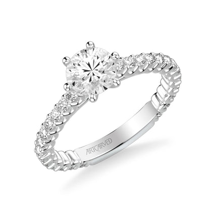 Arabelle Classic Side Stone Diamond Engagement Ring