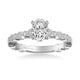 Louisa Vintage Side Stone Diamond Engagement Ring