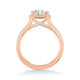 Lorelei Contemporary Hexagon Halo Diamond Engagement Ring