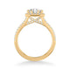 Lorelei Contemporary Hexagon Halo Diamond Engagement Ring