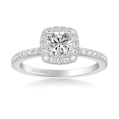 Molly Classic Cushion Halo Diamond Engagement Ring