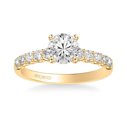 Faye Classic Side Stone Diamond Engagement Ring