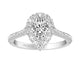 Melissa Classic Pear Halo Diamond Engagement Ring