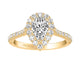 Melissa Classic Pear Halo Diamond Engagement Ring