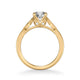 Heather Contemporary Side Stone Floral Diamond Engagement Ring