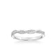Petaluma Contemporary Half Diamond Half Polished Twist Wedding Band