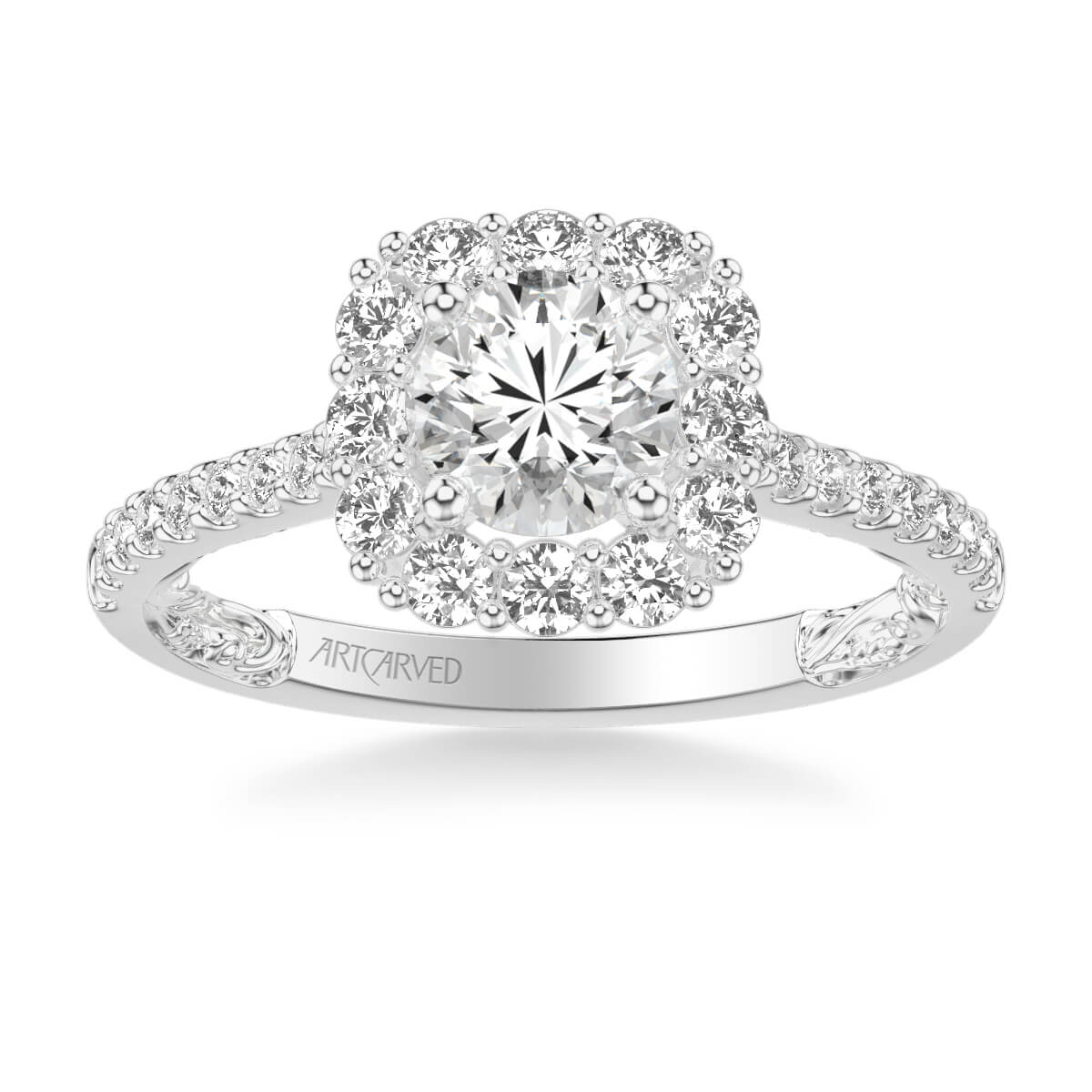 Cherise Lyric Collection Classic Halo Diamond Engagement Ring