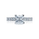 Tacori 18k White Gold Clean Crescent Princess Diamond Engagement Ring Setting (0.89 CTW)