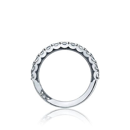 Tacori 18k White Gold Clean Crescent Diamond Wedding Band (1.55 CTW)