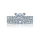 Tacori 18k White Gold Clean Crescent Princess Diamond Engagement Ring Setting (1.43 CTW)