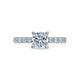 Tacori 18k White Gold Clean Crescent Round Diamond Engagement Ring Setting (0.6 CTW)