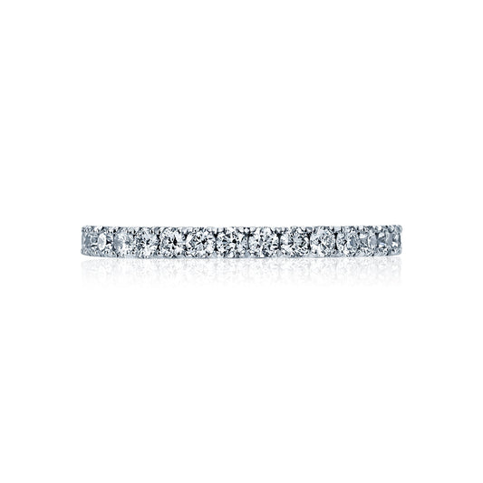 Tacori 18k White Gold Clean Crescent Diamond Wedding Band (1.03 CTW)