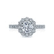 Tacori 18k White Gold Full Bloom Round Diamond Engagement Ring Setting (0.99 CTW)